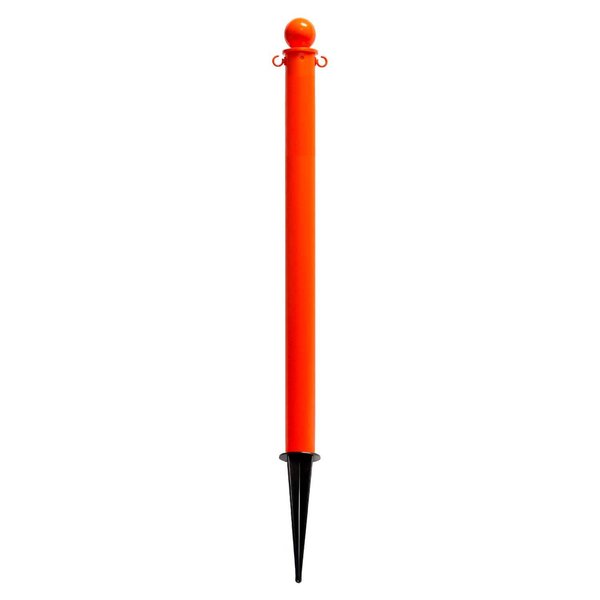 Global Industrial Plastic Ground Pole, 35H, Safety Orange 708553SO